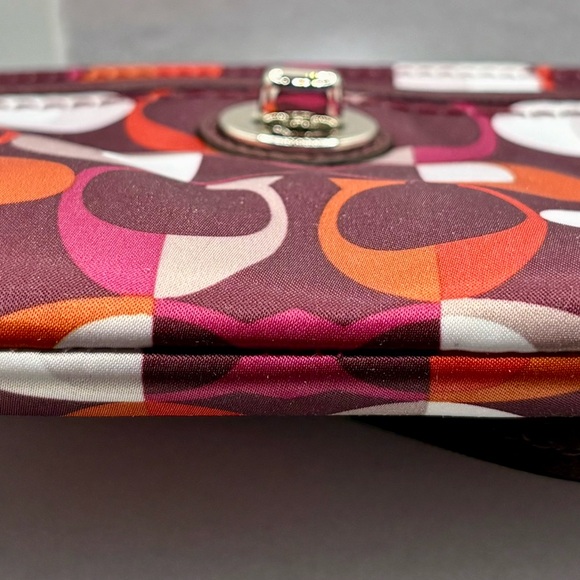 Coach Pink and Orange Patterned Wristlet - Picture 6 of 6